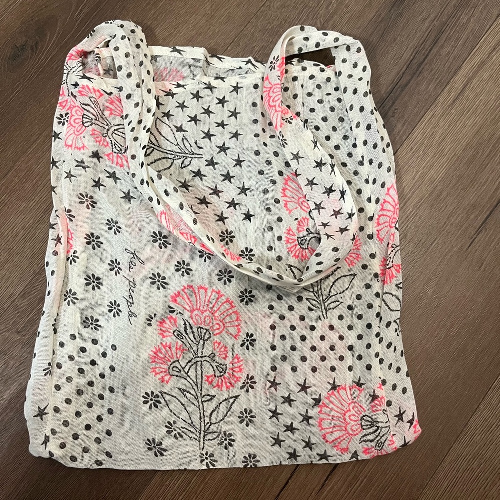 Free People Floral Star Reusable Tote Bag